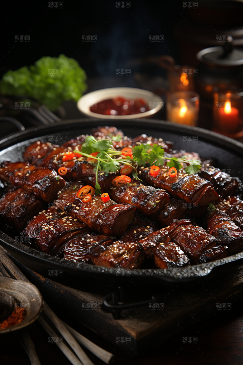 BBQ烧烤肉食聚会摄影图