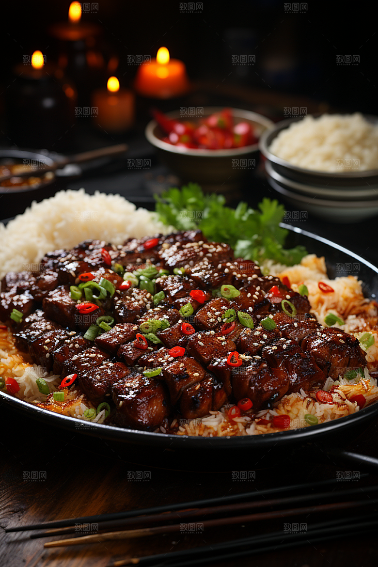 BBQ烧烤烤串聚会摄影图