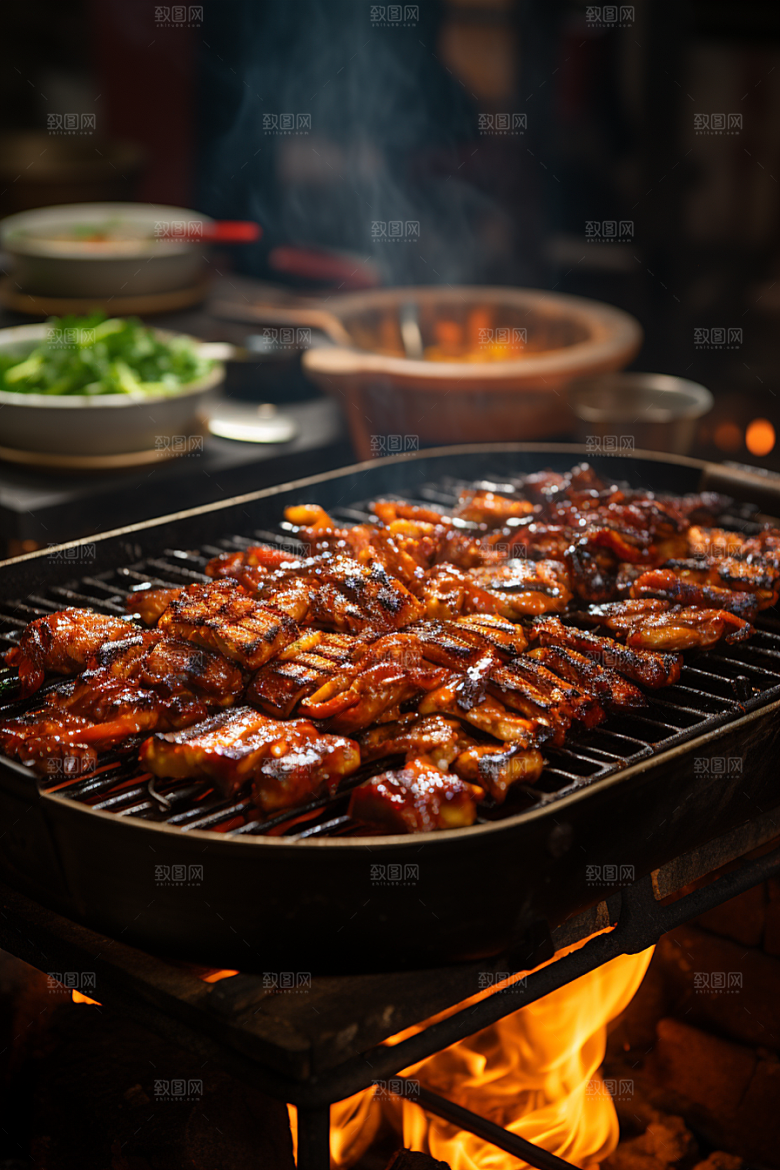 BBQ烧烤肉食高清摄影图