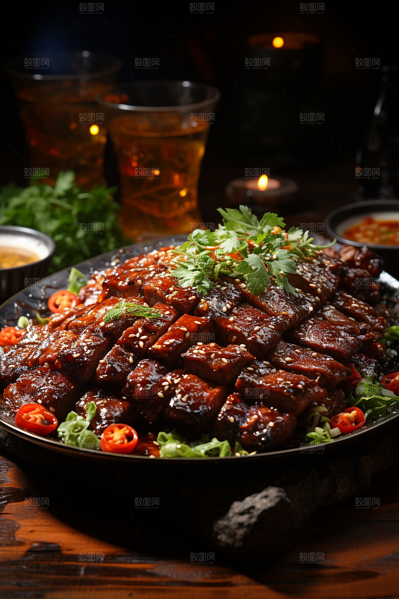 BBQ烧烤火辣火热摄影图