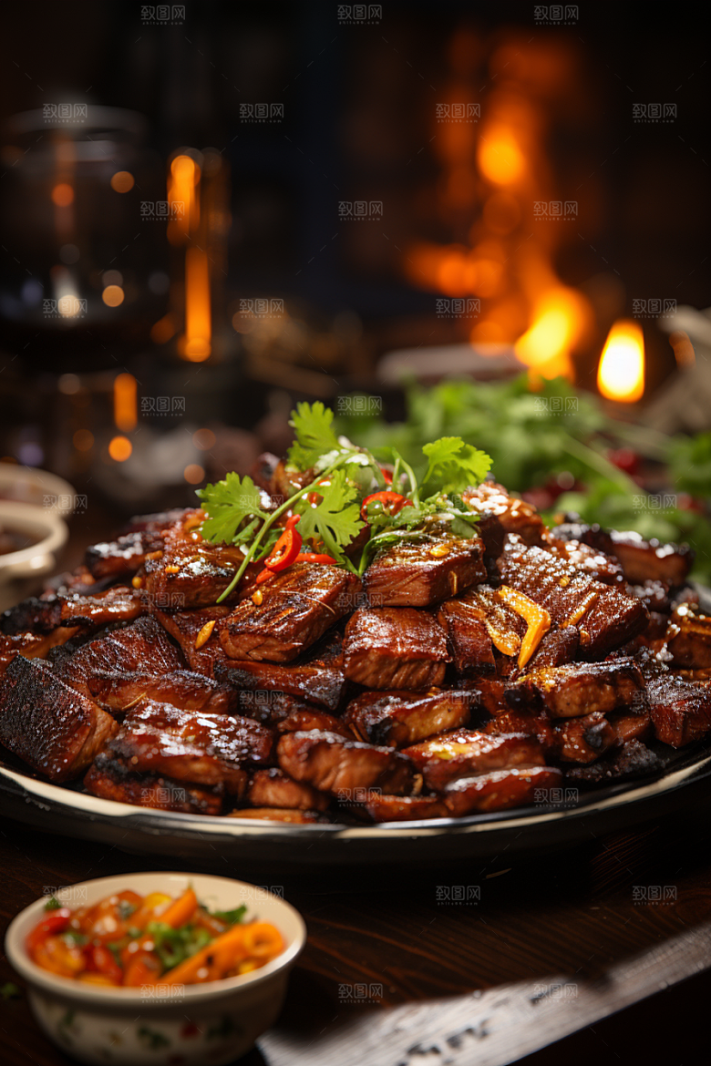 BBQ烧烤广告肉食摄影图