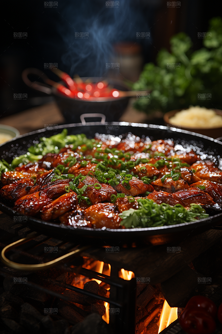 BBQ烧烤聚会肉食摄影图