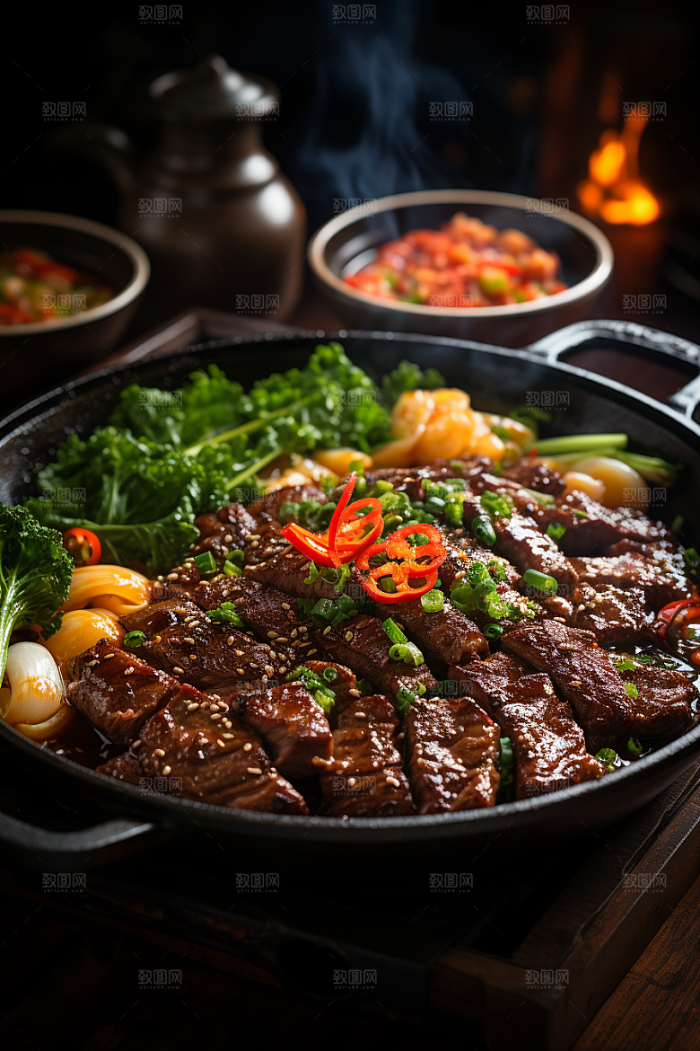 BBQ烧烤烤串高清摄影图