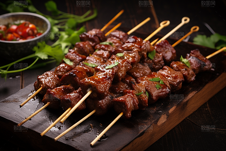 BBQ烧烤高清烤串摄影图