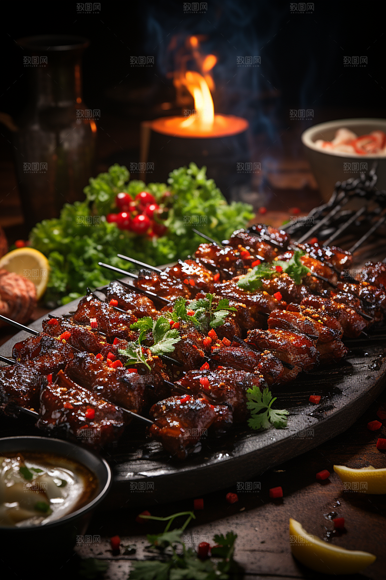 BBQ烧烤肉食高清摄影图