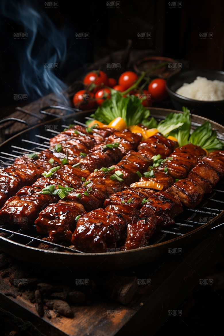 BBQ烧烤美食广告摄影图