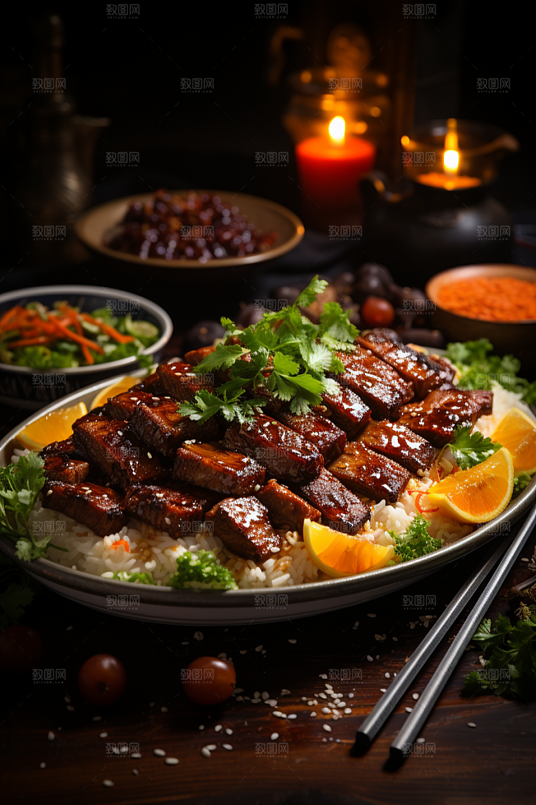 BBQ烧烤聚会肉食摄影图