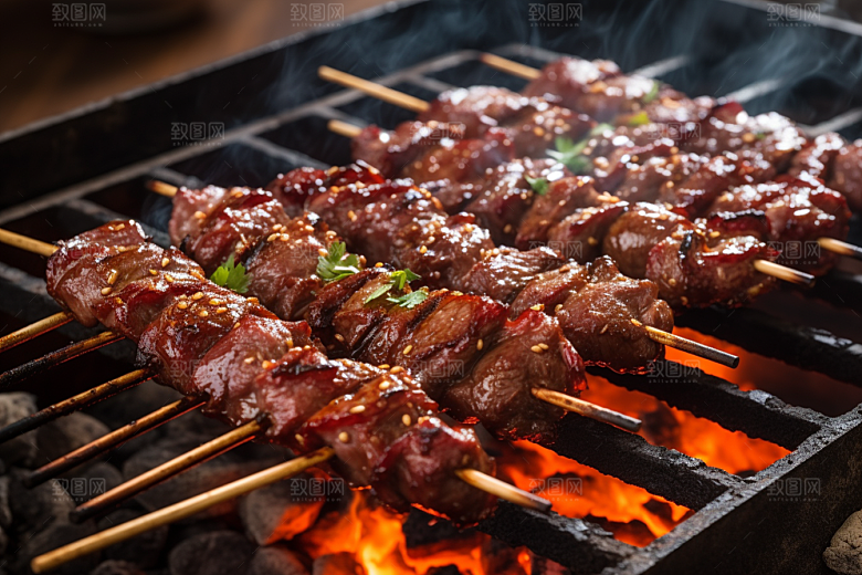 BBQ烧烤聚会火辣摄影图
