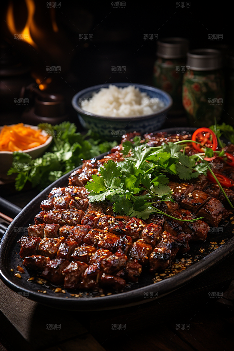 BBQ烧烤聚餐广告摄影图