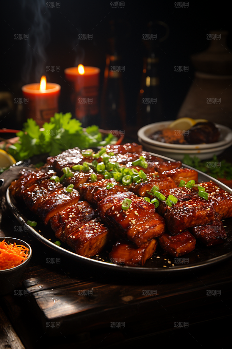BBQ烧烤火辣聚餐摄影图