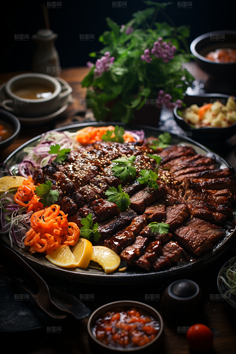 BBQ烧烤广告火热摄影图