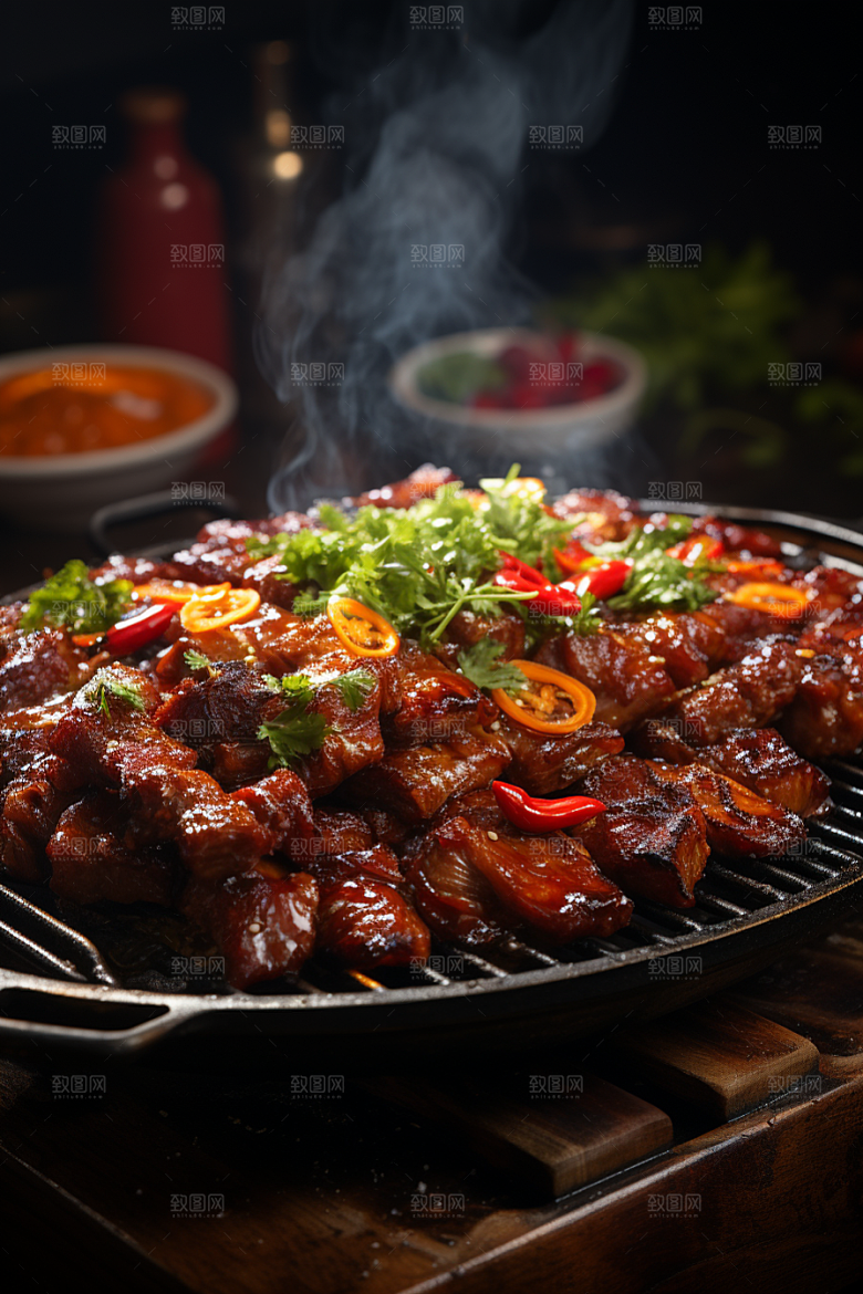 BBQ烧烤美味广告摄影图