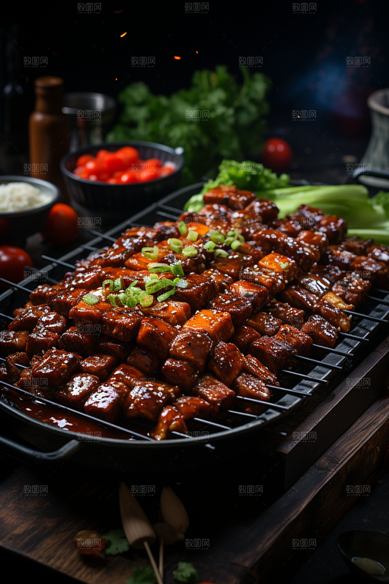 BBQ烧烤高清肉类摄影图