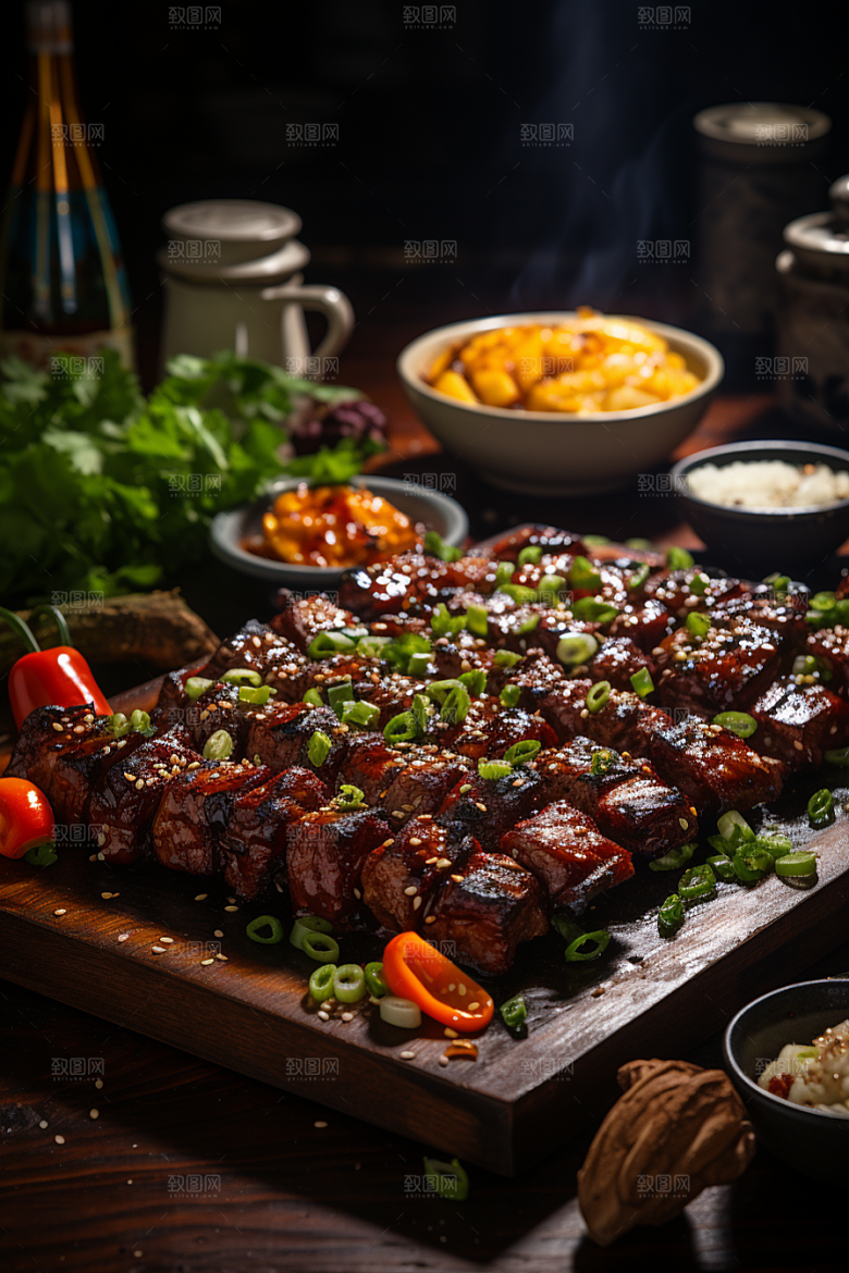 BBQ烧烤广告肉类摄影图