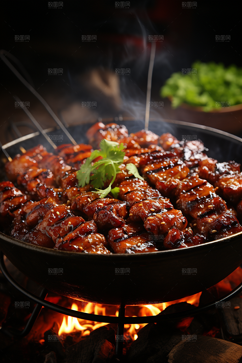 BBQ烧烤美食广告摄影图
