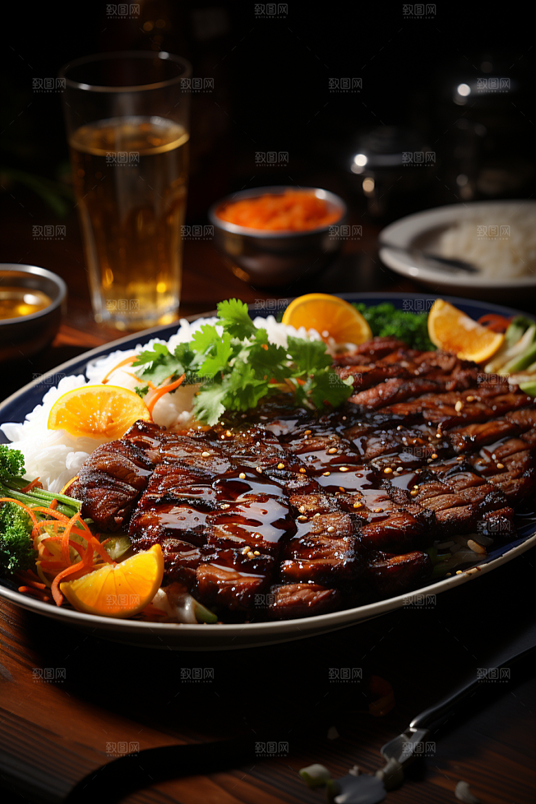 BBQ烧烤聚会肉食摄影图