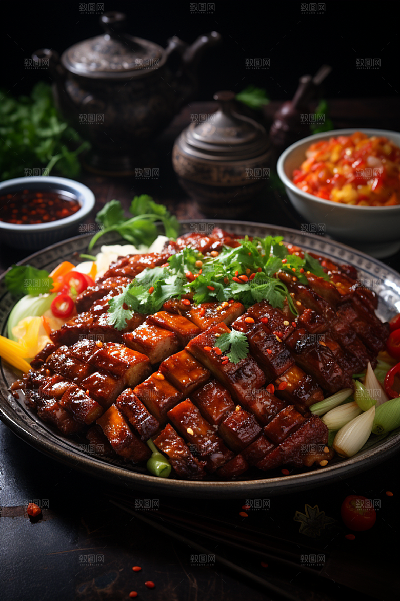 BBQ烧烤聚餐肉串摄影图