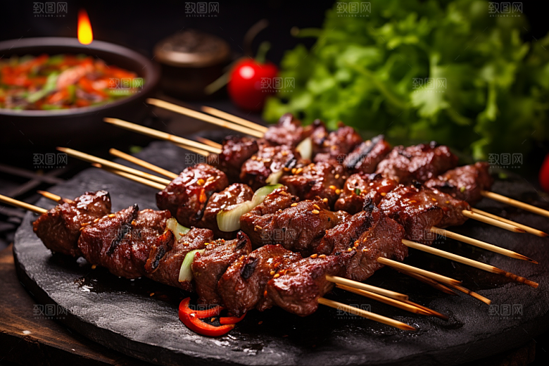BBQ烧烤美味肉类摄影图