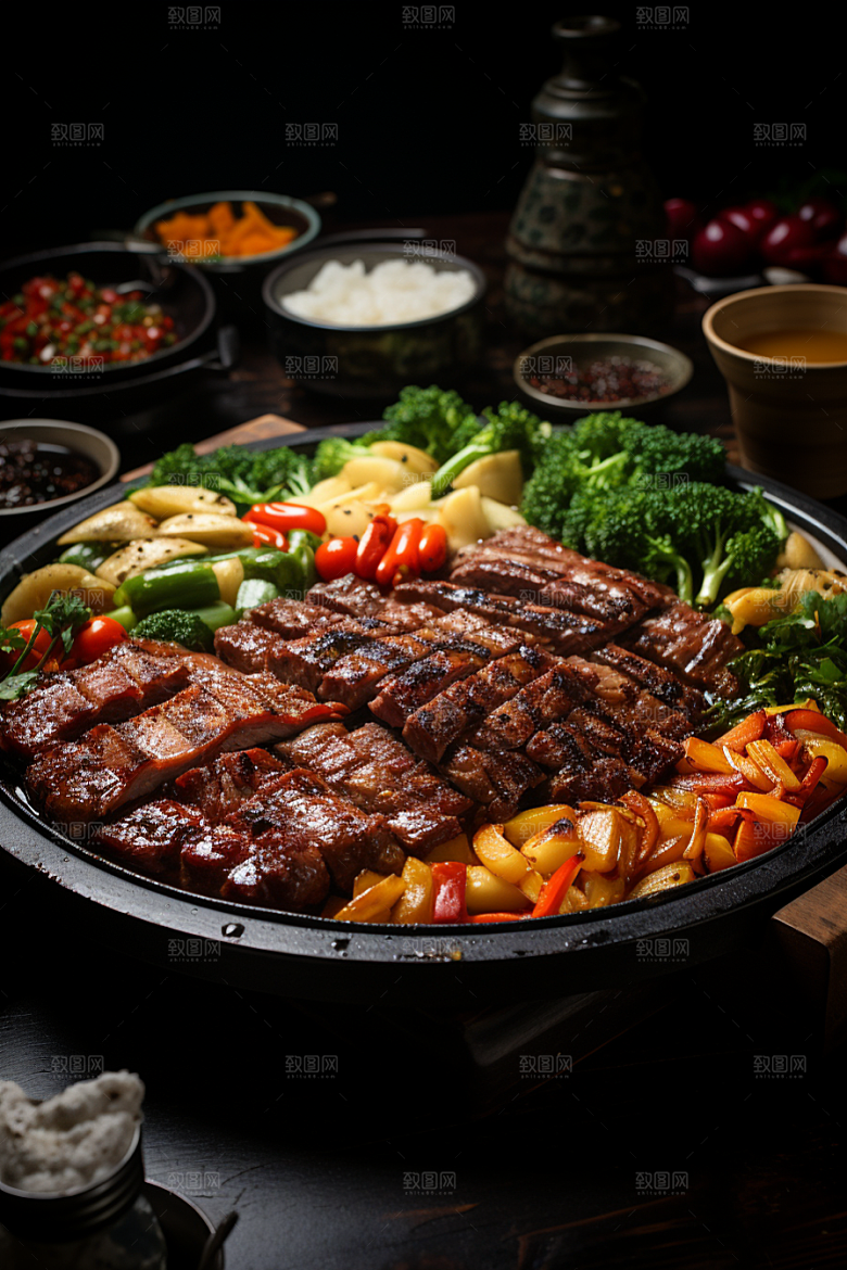 BBQ烧烤美味美食摄影图