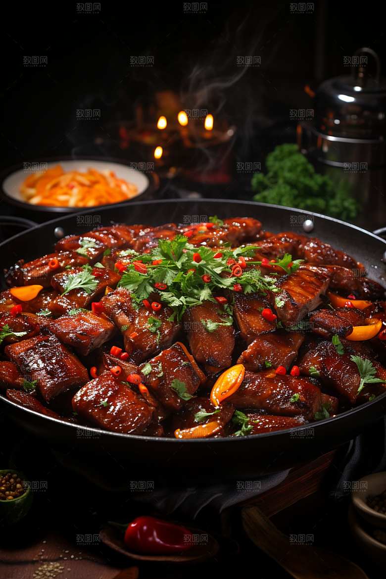 BBQ烧烤广告肉串摄影图