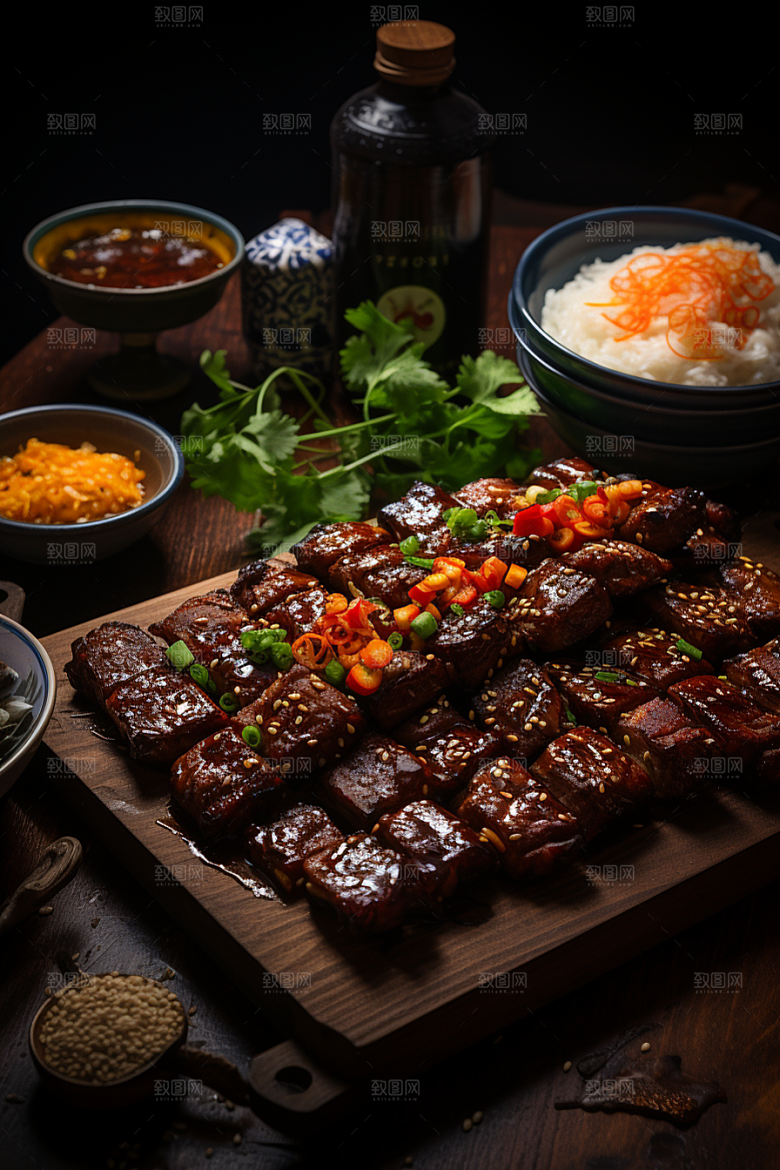 BBQ烧烤聚餐美味摄影图