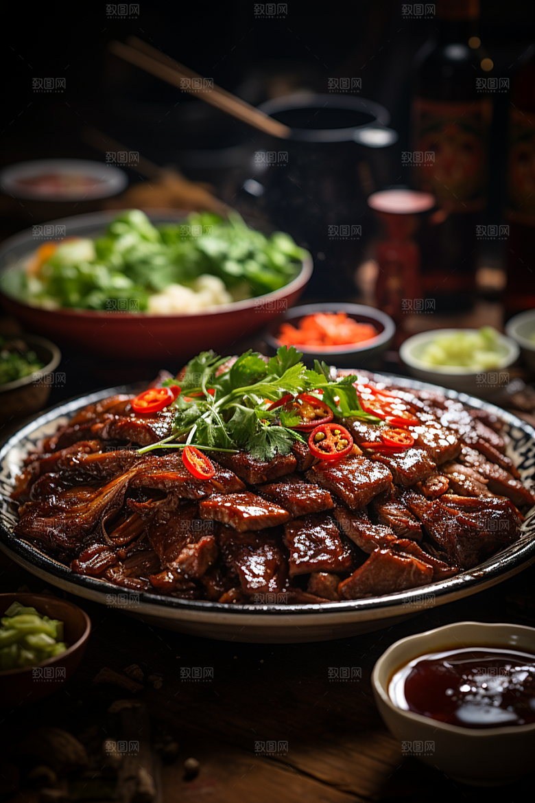 BBQ烧烤肉串美味摄影图