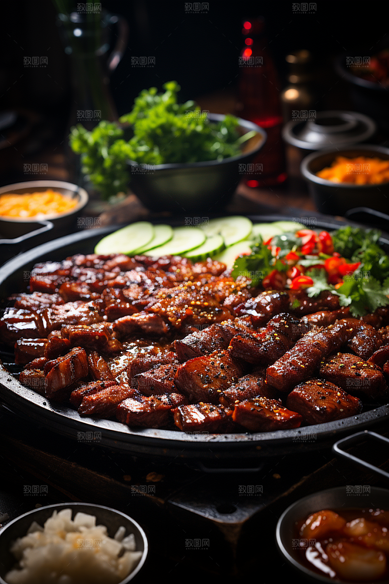 BBQ烧烤火热火辣摄影图