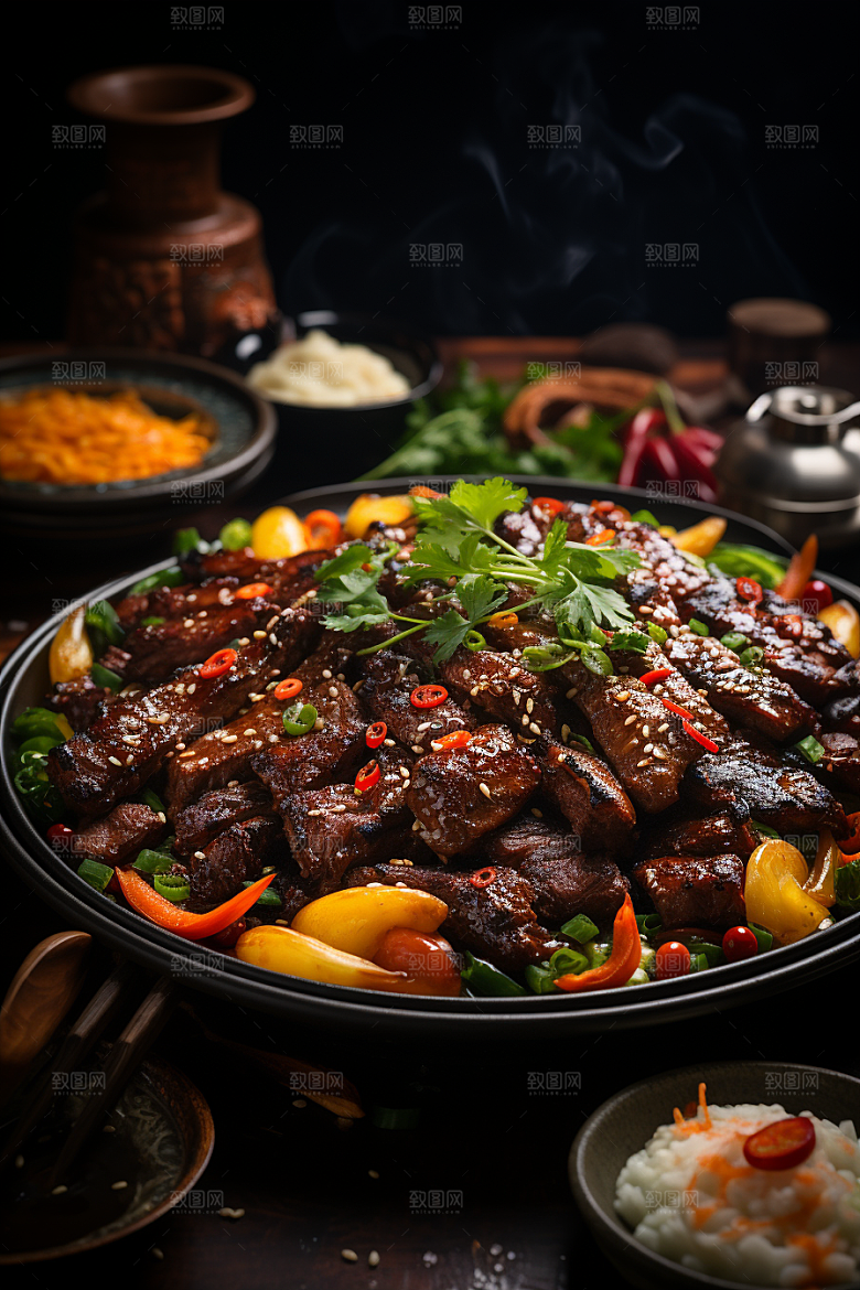 BBQ烧烤广告肉串摄影图