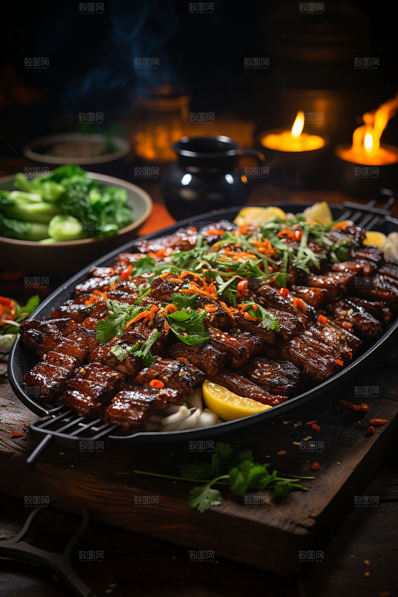 BBQ烧烤聚餐广告摄影图