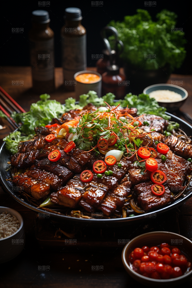 BBQ烧烤火热高清摄影图