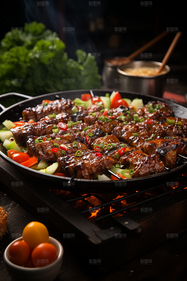 BBQ烧烤广告火热摄影图