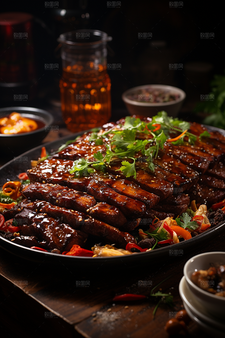 BBQ烧烤肉串聚会摄影图