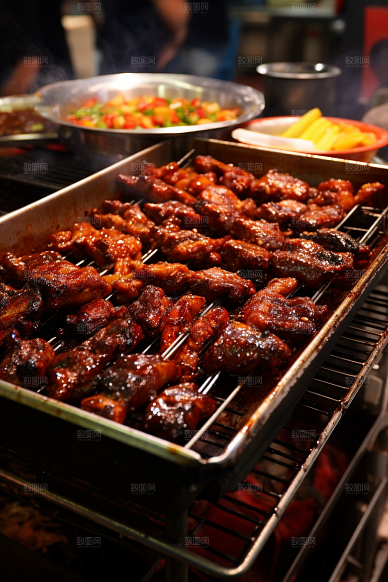 BBQ烧烤肉类高清摄影图