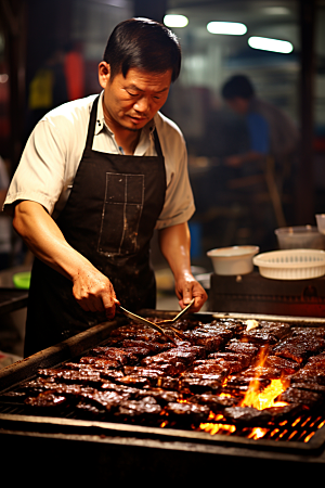 BBQ烧烤肉类广告摄影图