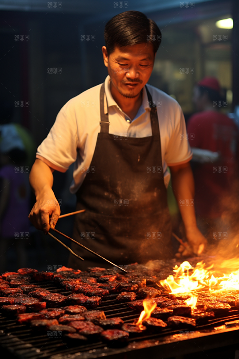 BBQ烧烤聚会火辣摄影图