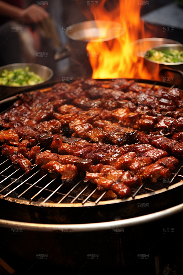 BBQ烧烤火辣聚会摄影图