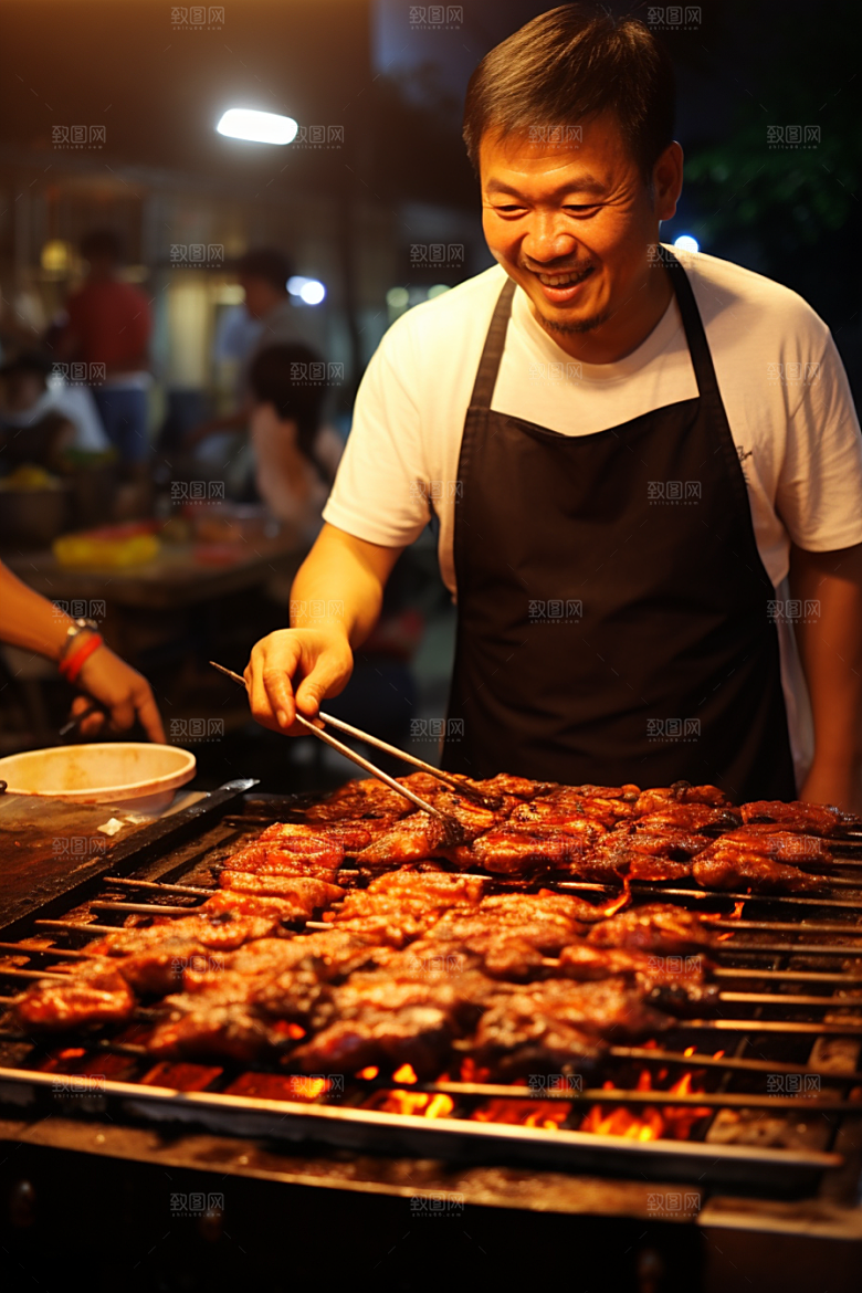 BBQ烧烤广告肉食摄影图