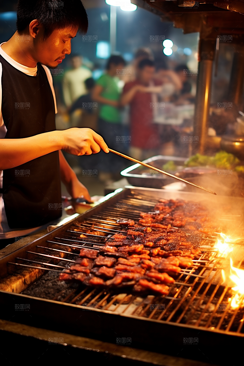 BBQ烧烤美味美食摄影图