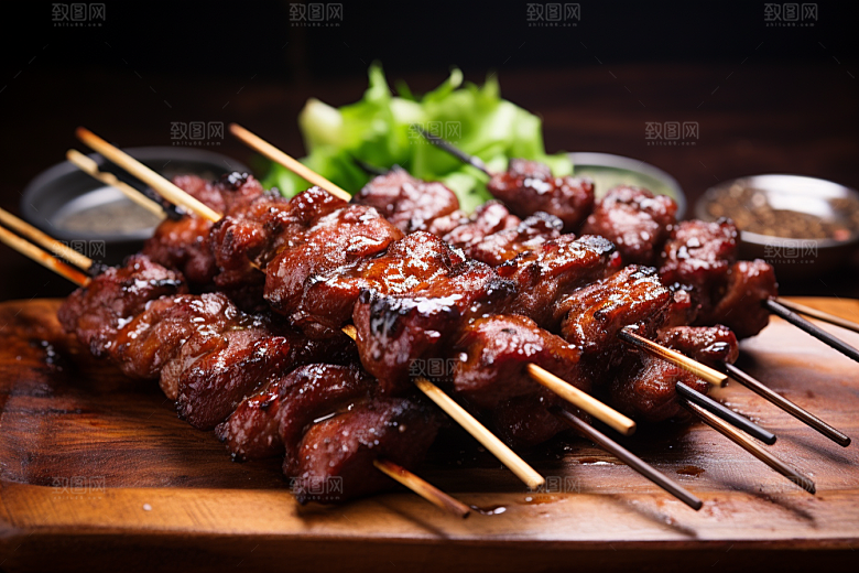 BBQ烧烤火热聚餐摄影图