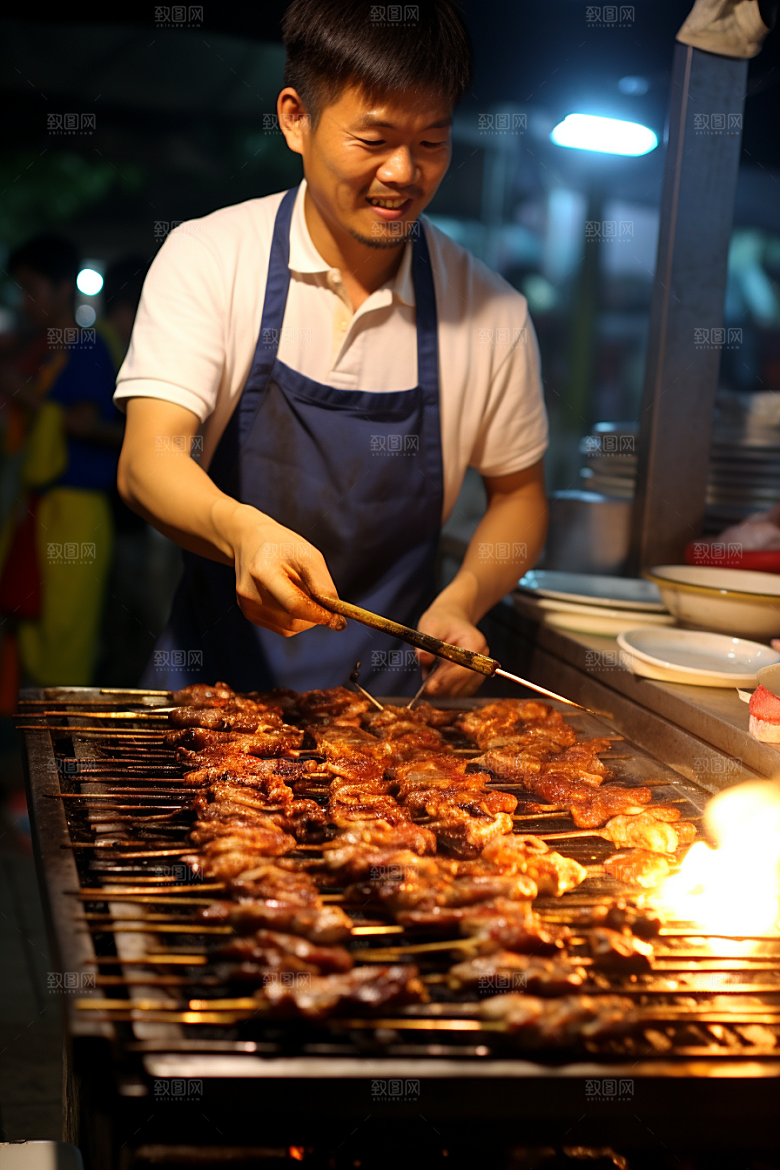 BBQ烧烤火热高清摄影图