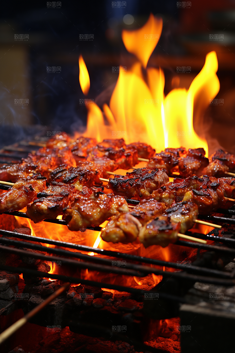BBQ烧烤聚会火辣摄影图
