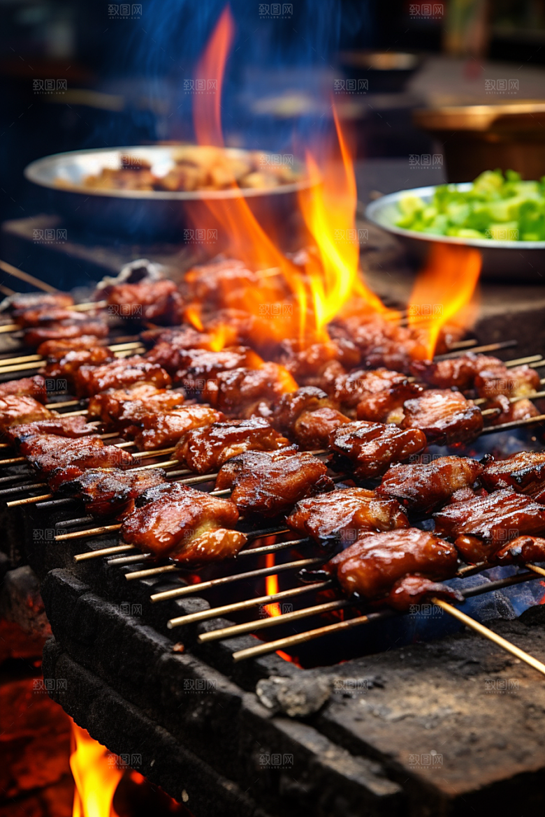 BBQ烧烤美食高清摄影图