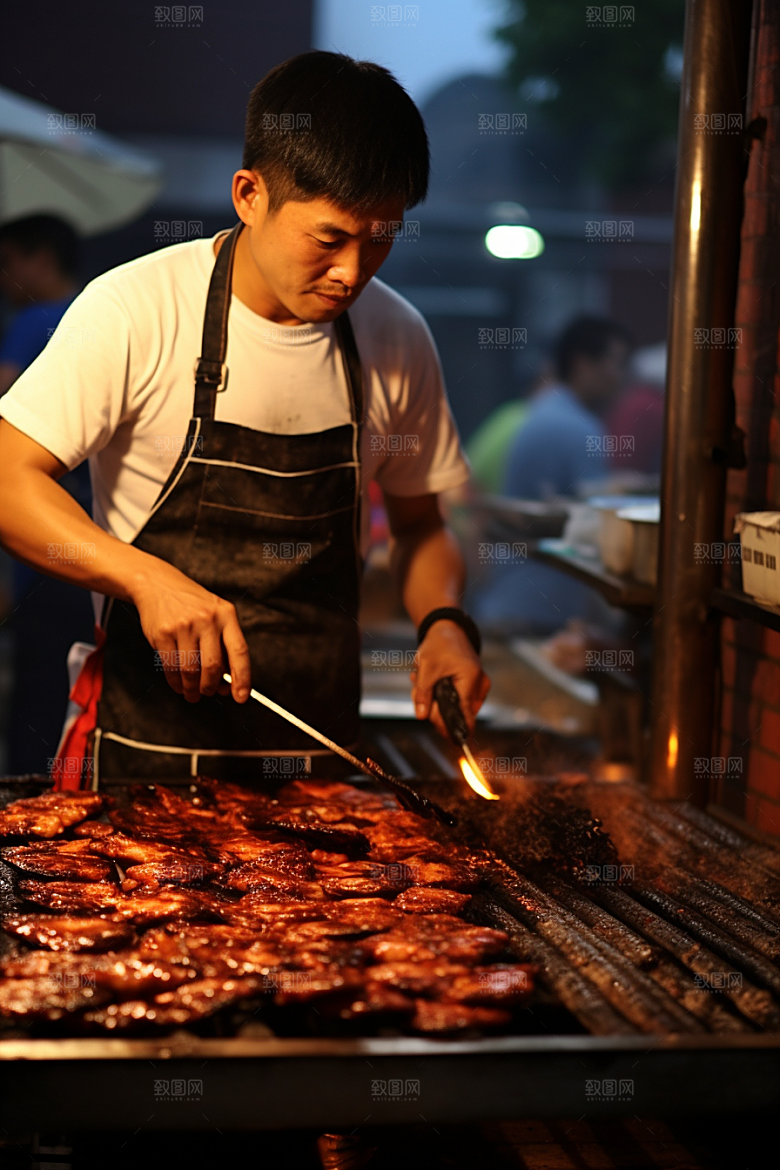 BBQ烧烤火热火辣摄影图