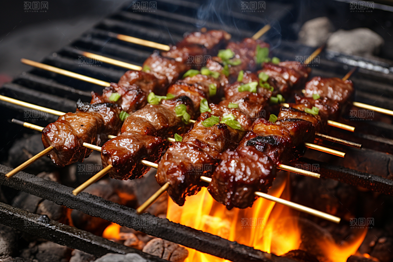 BBQ烧烤火辣美食摄影图
