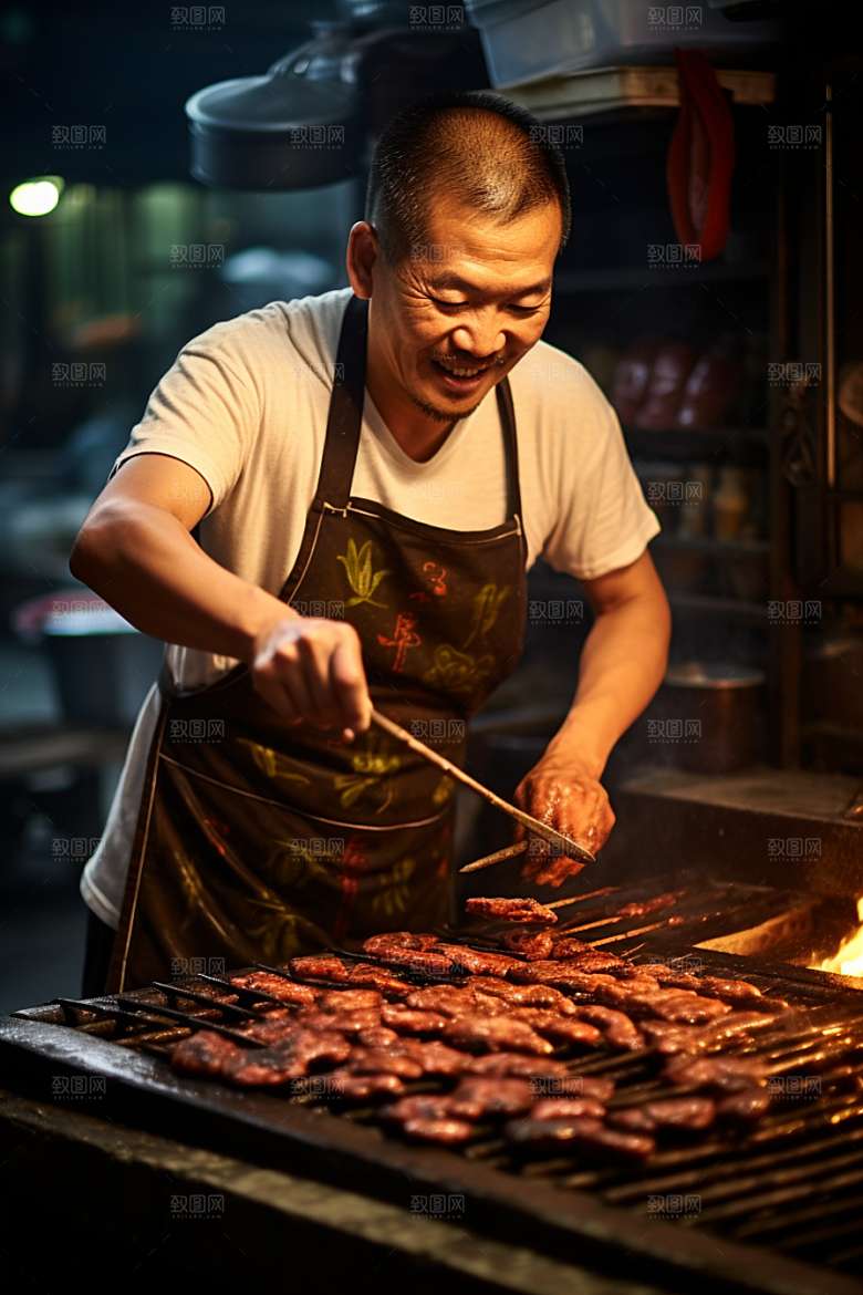 BBQ烧烤火热广告摄影图