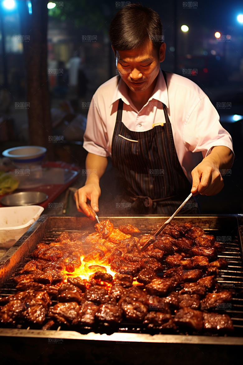 BBQ烧烤肉食高清摄影图