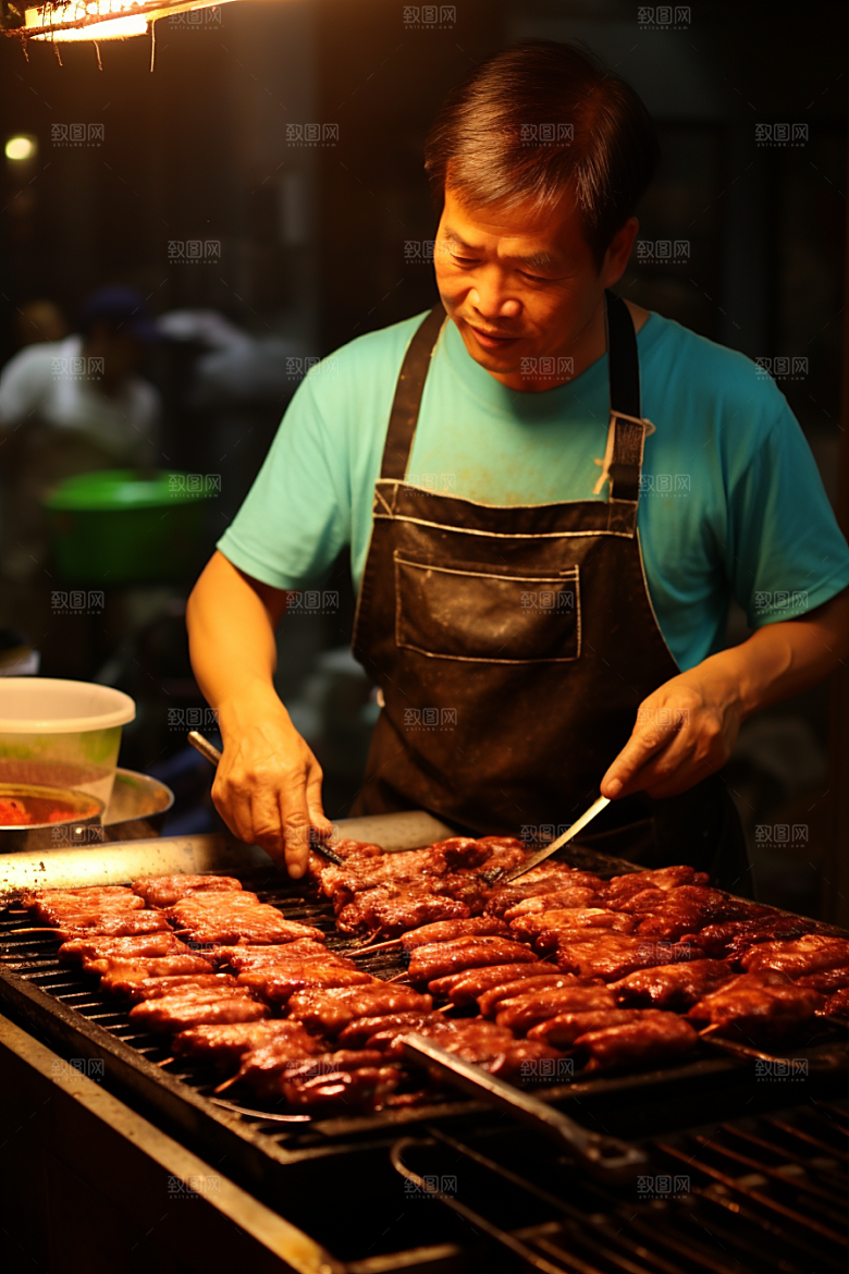 BBQ烧烤广告肉食摄影图
