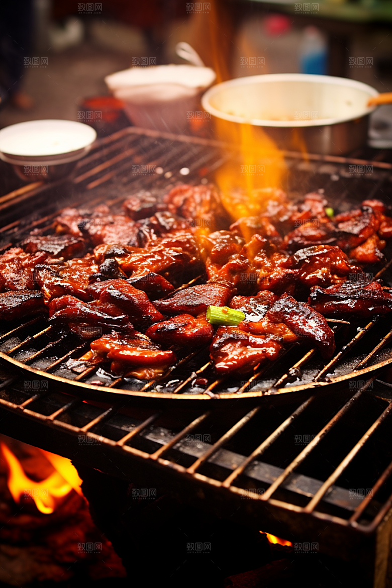 BBQ烧烤肉类肉食摄影图