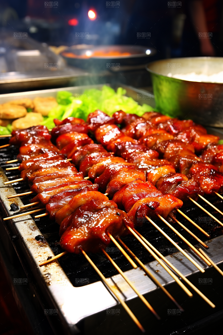 BBQ烧烤高清聚餐摄影图