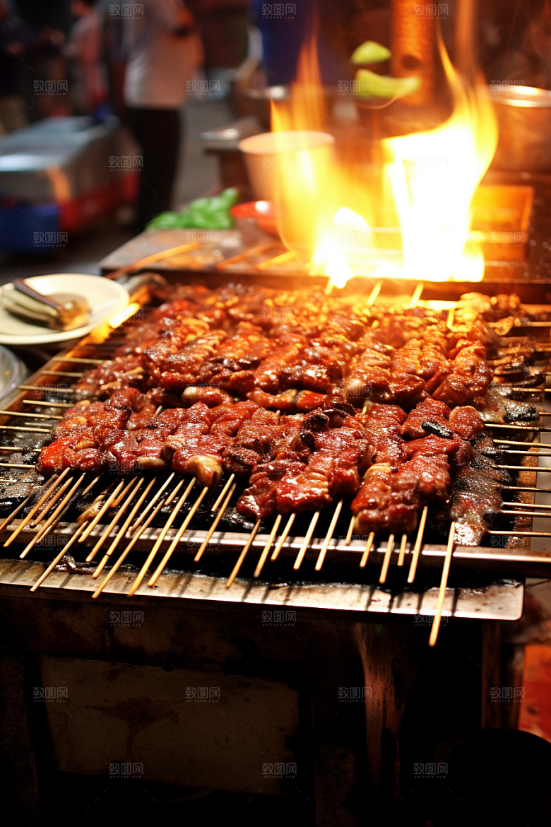 BBQ烧烤高清火热摄影图